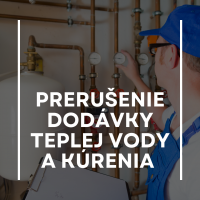 Prerušenie dodávky teplej vody a kúrenia 2. – 4. októbra