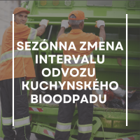 Sezónna zmena intervalu odvozu kuchynského bioodpadu od 4. novembra 2024