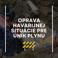 Oprava havarijnej situácie pre únik plynu – ulice Horná Vančurova a Jeséniova