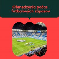 Dopravné obmedzenia počas futbalových zápasov Majstrovstiev Európy hráčov do 21 rokov