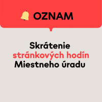 Zmena stránkových hodín v letných mesiacoch (1. 7. 2025 – 31. 8. 2025)