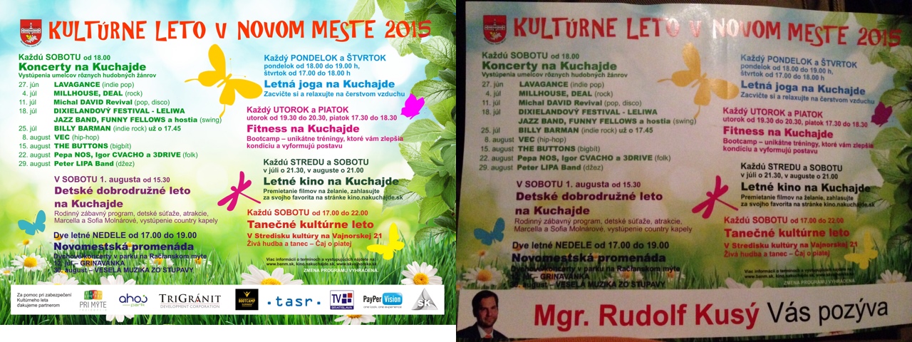 Leták mestskej časti a účelovo spracovaný podvrh