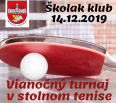 Mestská časť Bratislava-Nové Mesto a Školak klub zdravia a pohybu vás pozývajú na VIANOČNÝ TURNAJ V STOLNOM TENISE pre neregistrovaných hráčov.
Kedy? V sobotu 14. dec…