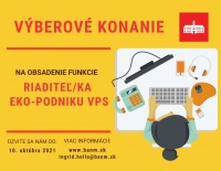Mestská časť Bratislava-Nové Mesto vyhlasuje výberové konanie na obsadenie funkcie riaditeľ/ka EKO podniku VPS – Bratislava Nové Mesto