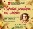 Mestská časť Bratislava-Nové Mesto a Stredisko kultúry Bratislava-Nové Mesto si Vás dovoľujú pozvať na Vianočné posedenie pre seniorov.
V utorok 20. decembra 2022 v s…