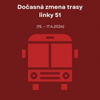 Dočasná zmena trasy linky 51