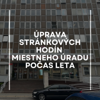 Úprava stránkových hodín miestneho úradu počas júla a augusta