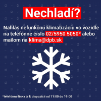 Nefunkčnú klimatizáciu vo vozidlách MHD môžete nahlásiť telefonicky alebo e-mailom