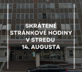 Vážené obyvateľky, vážení obyvatelia,

stránkové hodiny na Miestnom úrade Bratislava-Nové Mesto sú v stredu 14. augusta 2024 skrátené do 13:30 hod. Podateľňa zostáva…