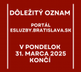 Oznam: Portál esluzby.bratislava.sk končí v pondelok 31. marca 2025. Služby mestskej časti Bratislava-Nové Mesto môžete využívať prostredníctvom elektronickej služby V…