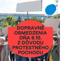 Dopravné obmedzenia 8.10.2025 z dôvodu protestného pochodu