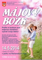 Pozvánka na Májový bozk. Príďte si vyznať lásku do parku na Račku