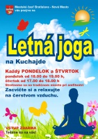 Na Kuchajde sa každý pondelok a štvrtok bude cvičiť LETNÁ JOGA. Začíname už dnes!