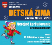 Pozývame vás opäť na ľad! Bezplatné verejné korčuľovanie pre Novomešťanov v sobotu 13. februára
